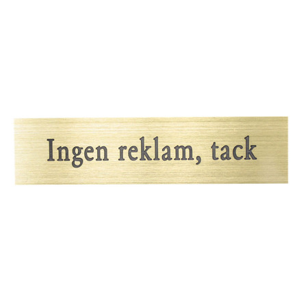 Ingen reklam tack MSSING liten