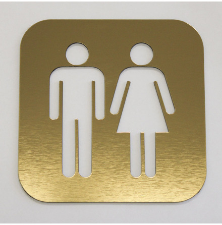 WC skylt "Man/kvinna", utskuren
