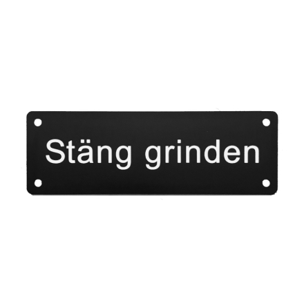 Stng grinden skylt