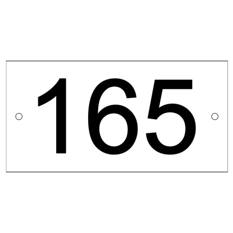 Nummerskyltar till parkering vit skylt med svarta tydliga siffror