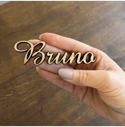 Skrift Bruno sammanhngande valfri text i gjuten brons