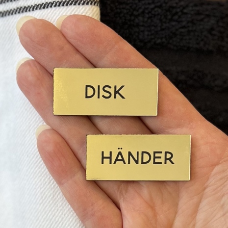 Disk och Hnder LOVISA fr uppmrkning av kkets handdukar